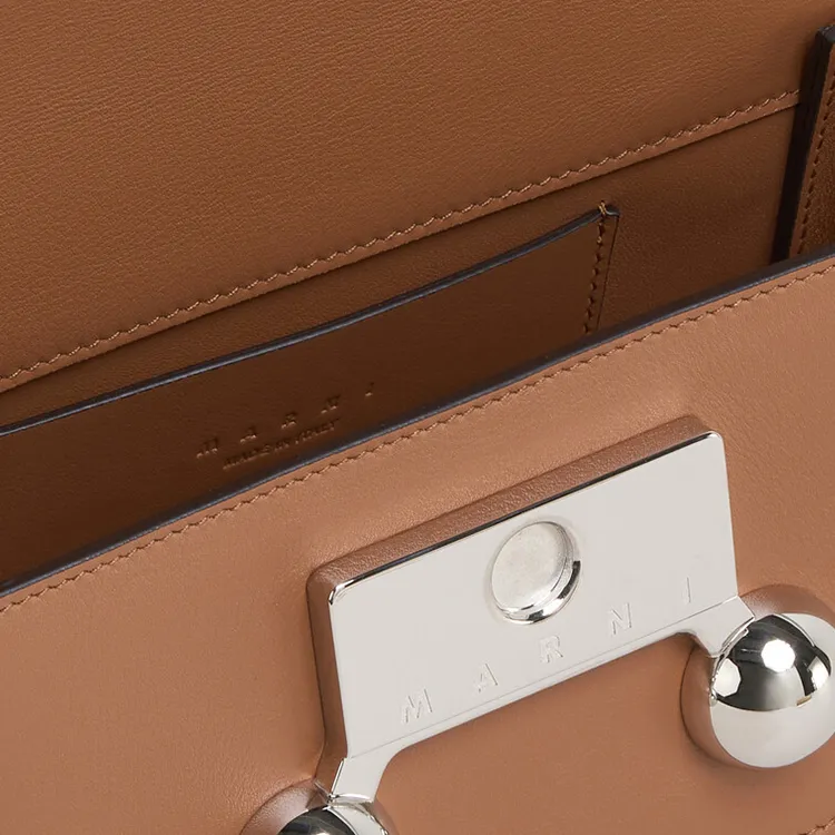 MARNI Calfskin Shoulder Bag Crossbody Bag Men's Chestnut-4