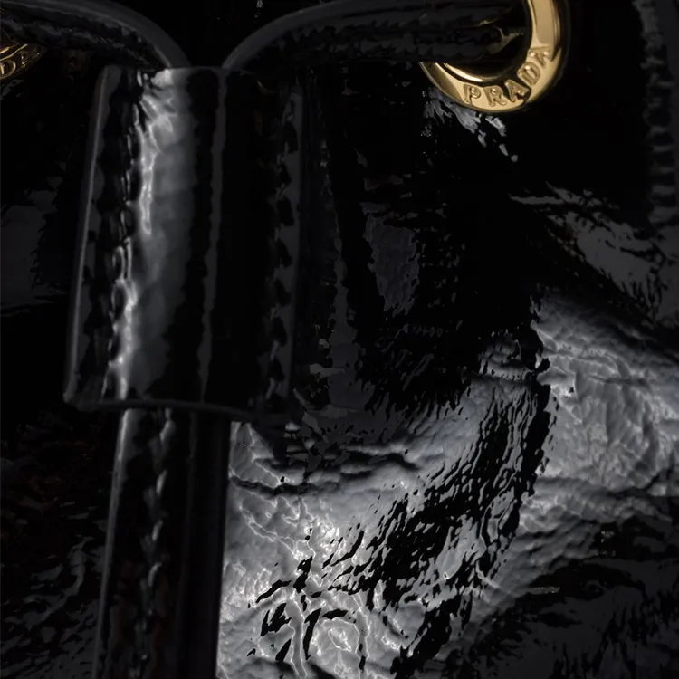 PRADA Cow Leather Bucket Bag, Shoulder Bag, Crossbody Bag, Handbag Women's Black-5