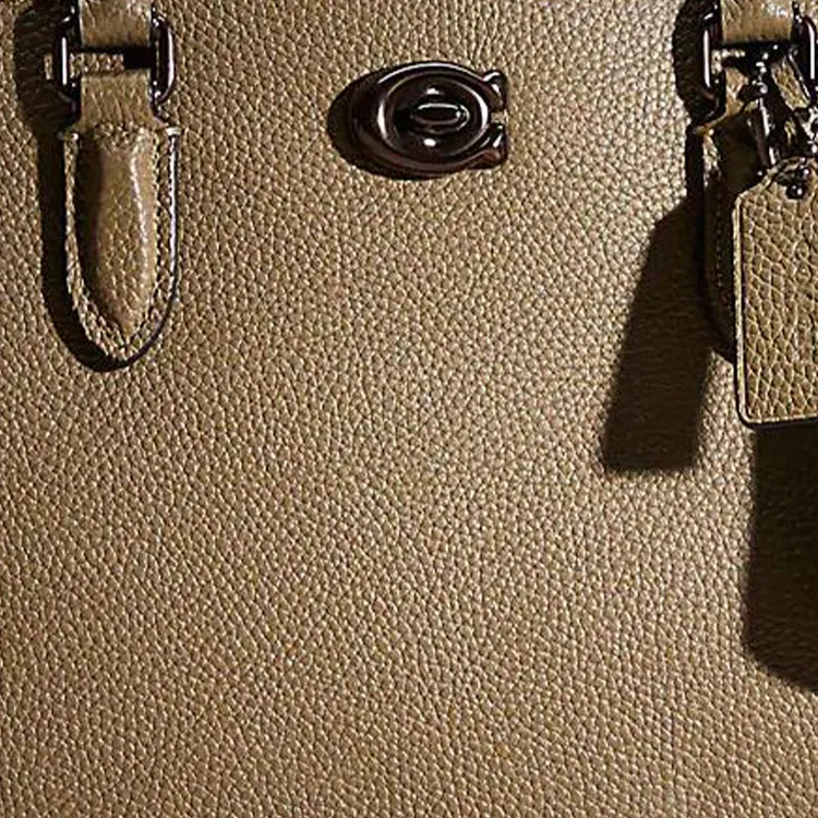 COACH Brooke Pebbled Leather Tote Bag Shopping Bag Handbag Shoulder Bag Crossbody Bag Medium Size Women's Army Green-1