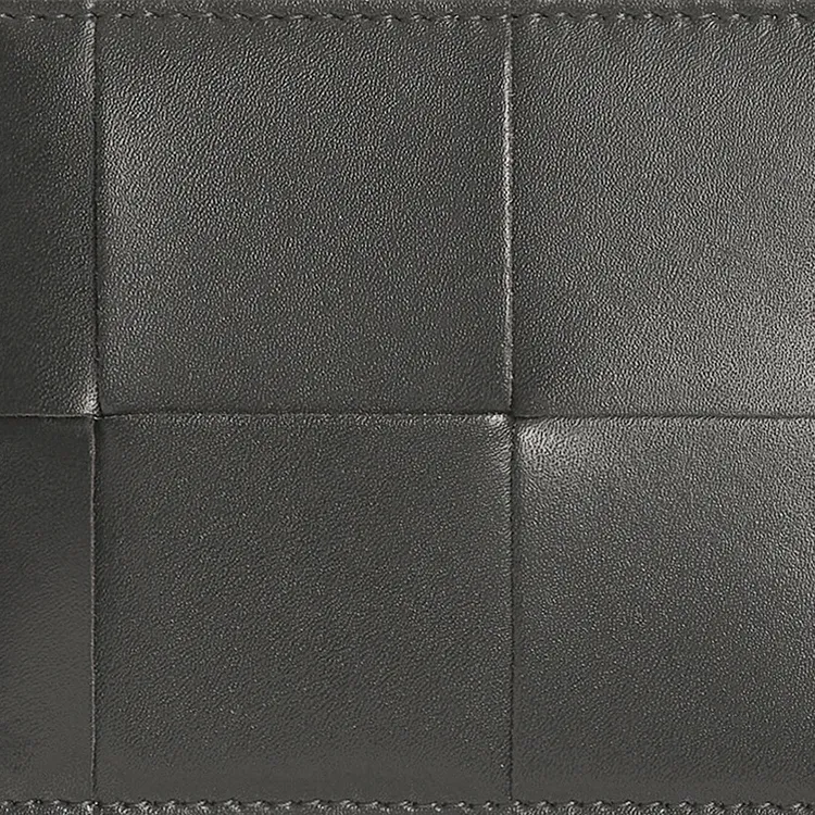 Bottega Veneta Calfskin Wallet Men's Black & Lapis Lazuli-3