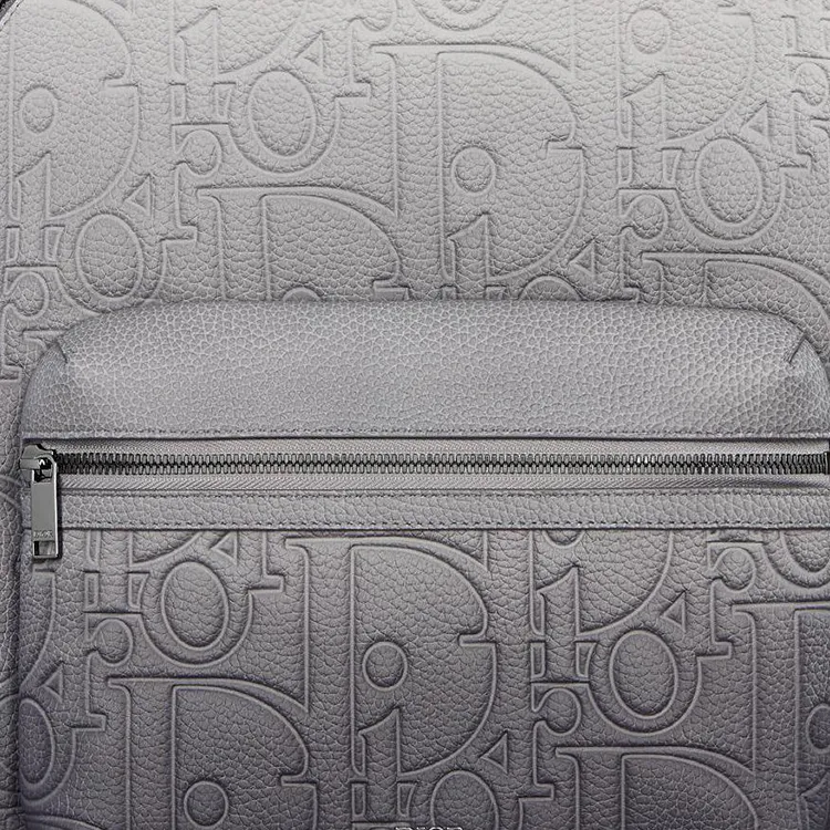 DIOR Rider 2.0 Cow Leather Backpack Unisex Gray Black-3