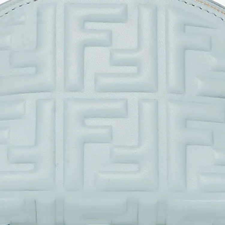FENDI Baguette Lambskin Clutch Makeup Bag Small Size Women's Light Blue-3