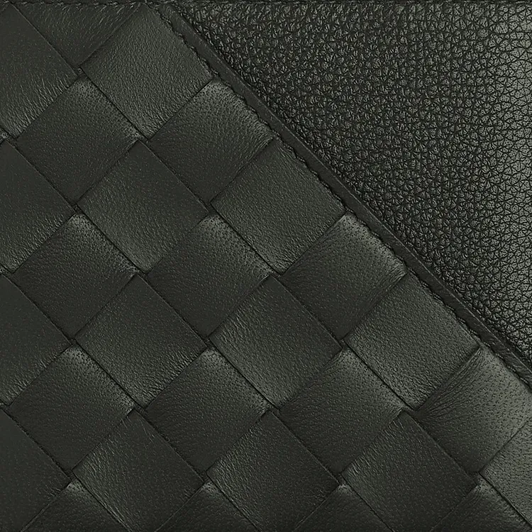 Bottega Veneta Intrecciato Lambskin Wallet Men's Dark Green-3