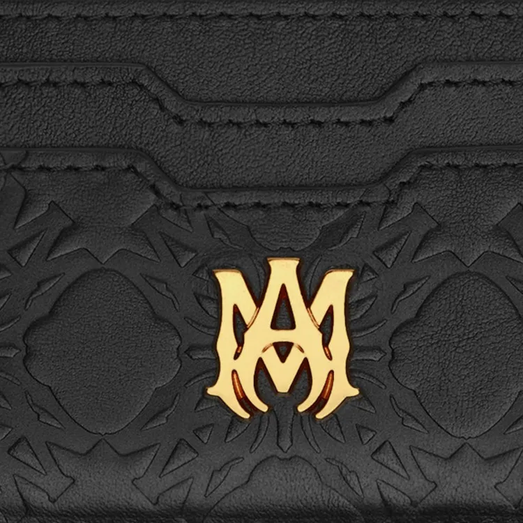 AMIRI Leather Card Holder Unisex Black-2