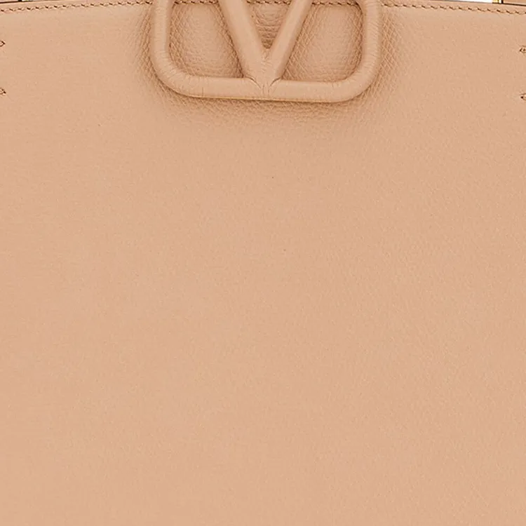 Valentino GARAVANI Calfskin Tote Bag, Shopping Bag, Handbag Women's Light Umber-3