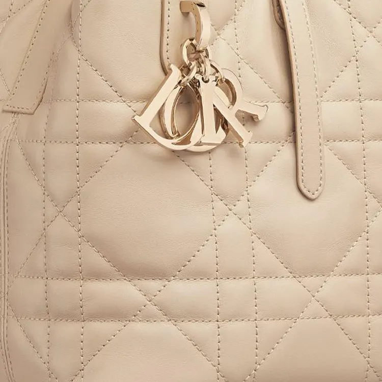 DIOR Toujours Cow Leather Basket Bag, Shoulder Bag, Crossbody Bag, Handbag Small Size Women's Rouge Beige-5