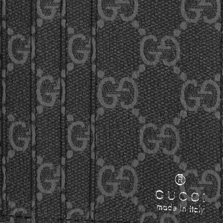 GUCCI GG Emblem Leather Wallet Men's Black-5
