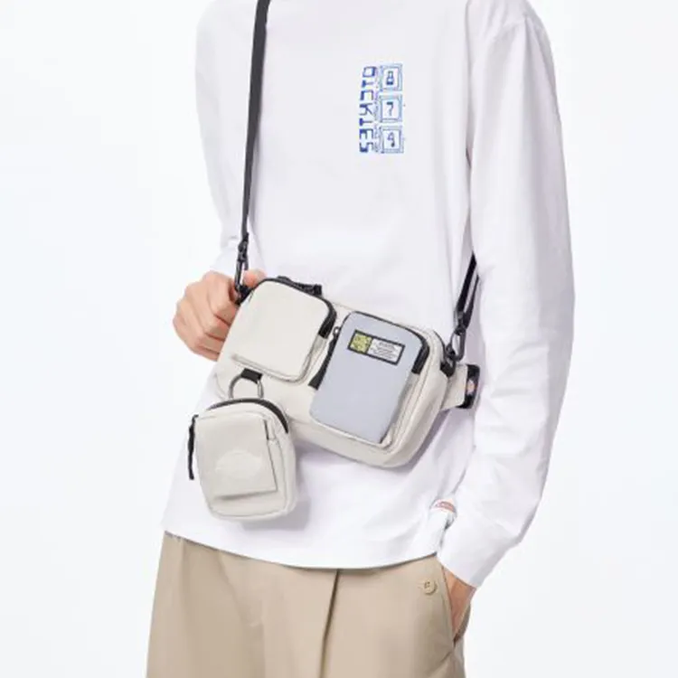 Dickies Polyester Combo Bag Sling Bag Fanny Pack Shoulder Bag Crossbody Bag Men's Greige-2