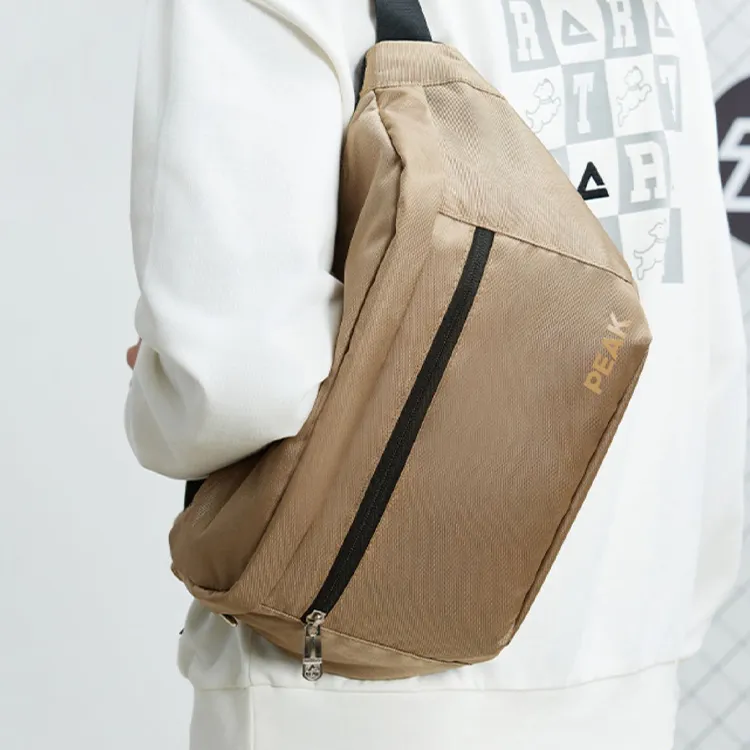 PEAK Fabric Sling Bag Approx. 10L Fanny Pack Shoulder Bag, Crossbody Bag Regular Unisex Khaki-3