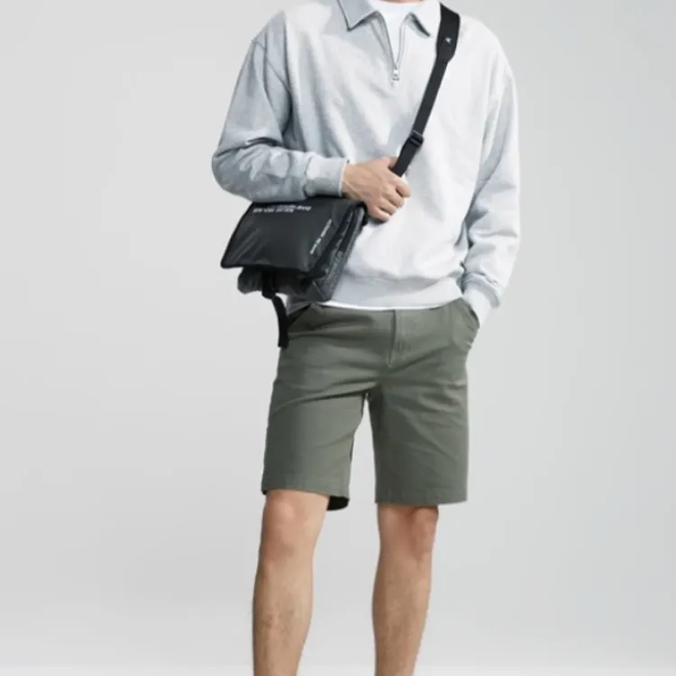 CALVIN KLEIN Fabric Messenger Bag Shoulder Bag Crossbody Bag Medium Size Men's Graphite Gray-4