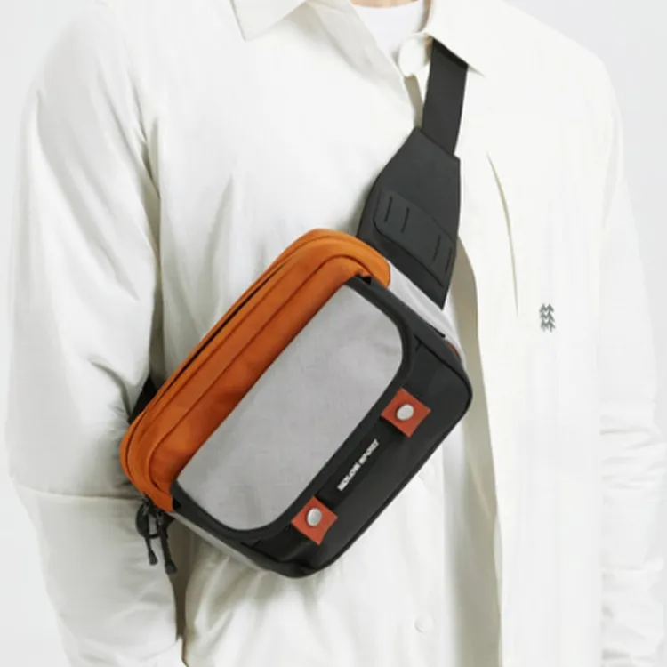 KOLON SPORT Nylon Sling Bag, Fanny Pack, Crossbody Bag Regular Unisex Caramel-4