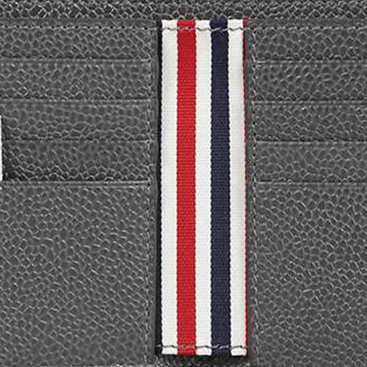THOM BROWNE· Leather Wallet Men's Gray-4
