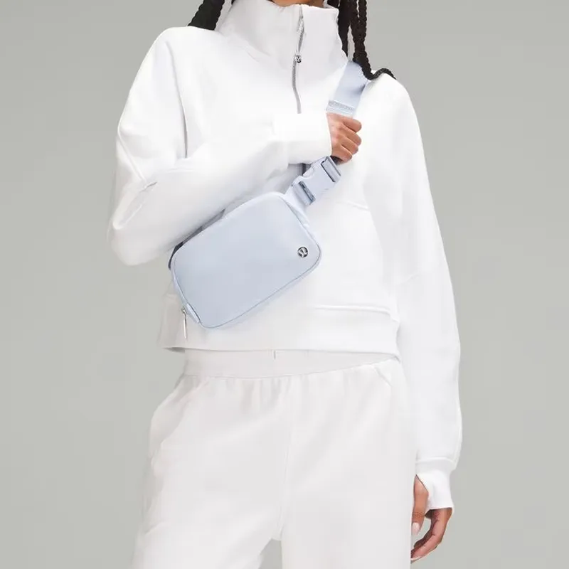 Lululemon Everywhere Recycled Polyester One Shoulder Crossbody Fanny Pack Women's Light Blue-6
