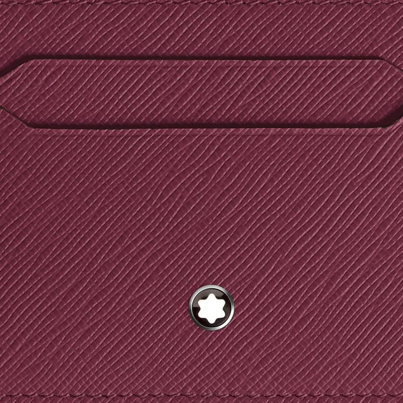 MONTBLANC Calfskin Card Holder Unisex Burgundy-3