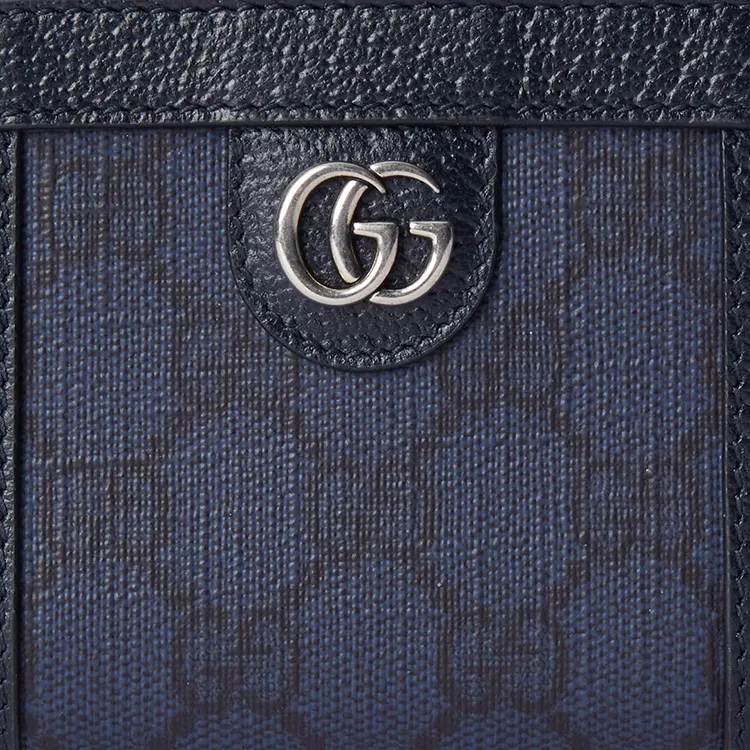 GUCCI Ophidia Canvas Wallet Men's Blue-4