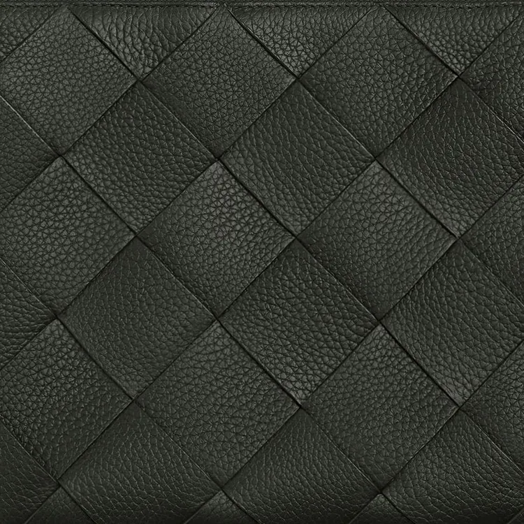 Bottega Veneta Calfskin Clutch Large Size Men's Dark Green-3