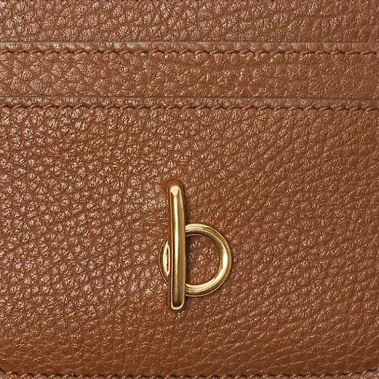 Burberry Rocking Horse Calfskin Card Holder Women's Hazelnut Brown-2