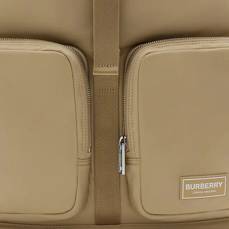Burberry Polyamide Backpack Medium Size Men's Honey Gold-1