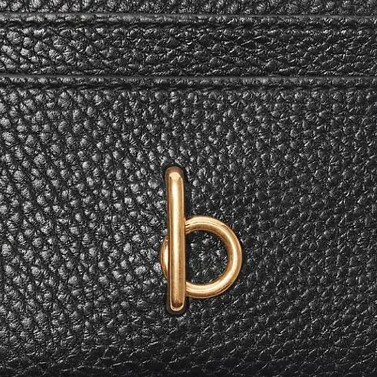Burberry Rocking Horse Calfskin Card Holder Women's Black-2