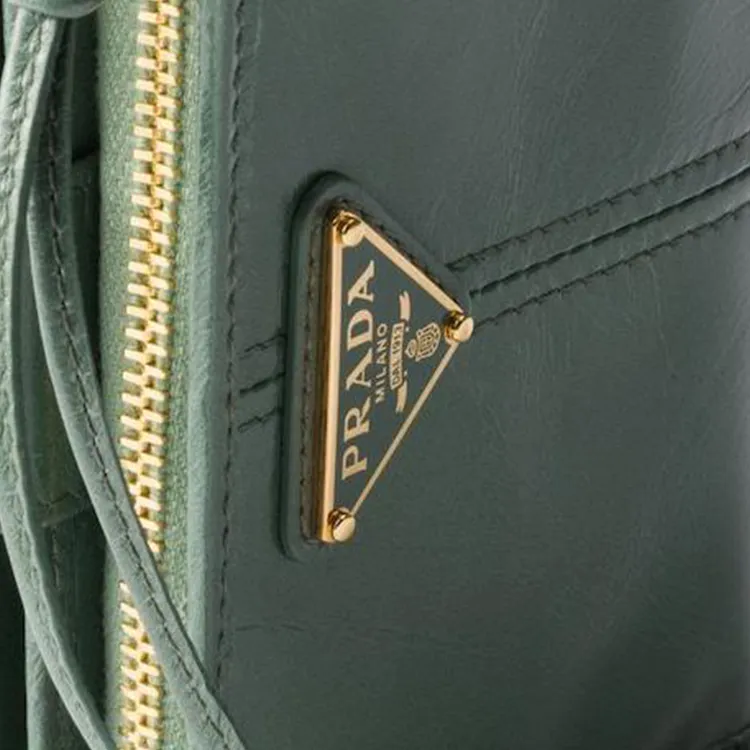 PRADA Cow Leather Wallet Small Size Women's Sage Green-4