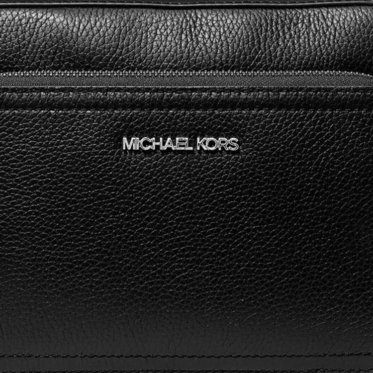 MICHAEL KORS MK Cooper Cow Leather Shoulder Bag, Crossbody Bag Men's Black-3