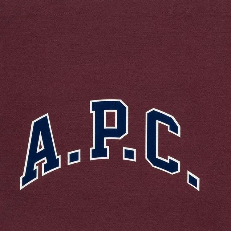 A.P.C Cotton And Canvas Handbag, Shoulder Bag Regular Unisex Burgundy-3