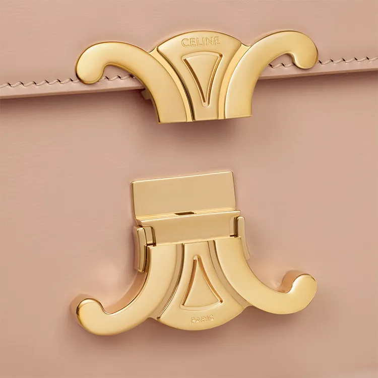 CELINE Triomphe Calfskin Crossbody Bag Shoulder Bag Women's Soft Peach-4