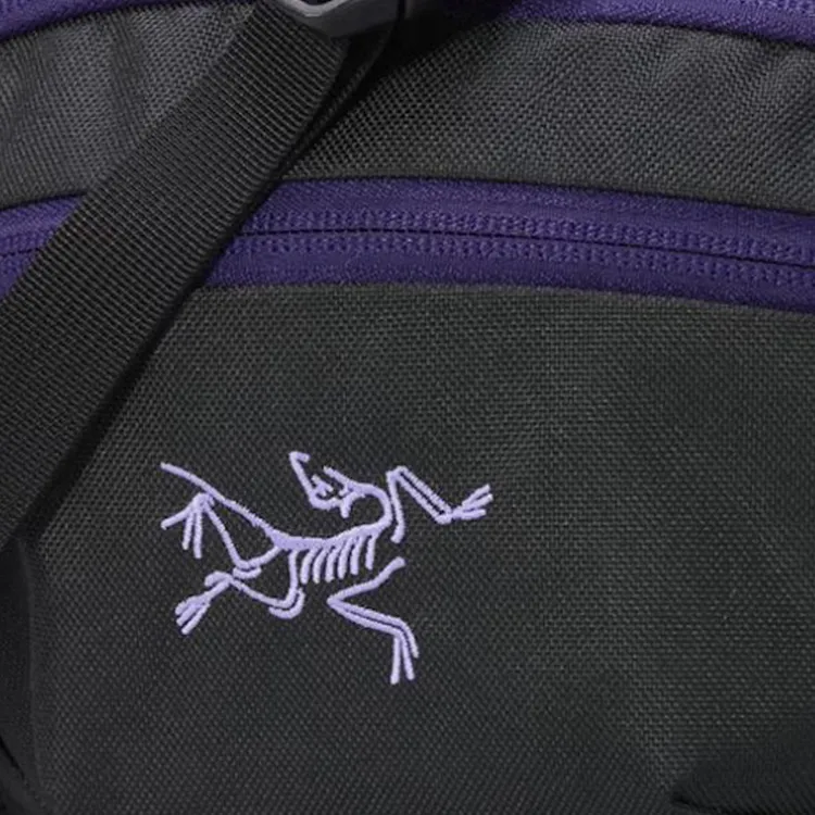 Arcteryx Mantis Polyester One Shoulder Crossbody Fanny Pack Unisex Black & Purple-2
