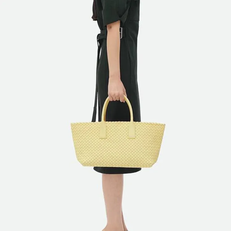 Bottega Veneta Lambskin Tote Bag, Shopping Bag, Handbag, Shoulder Bag Trumpets Women's Yellow-5