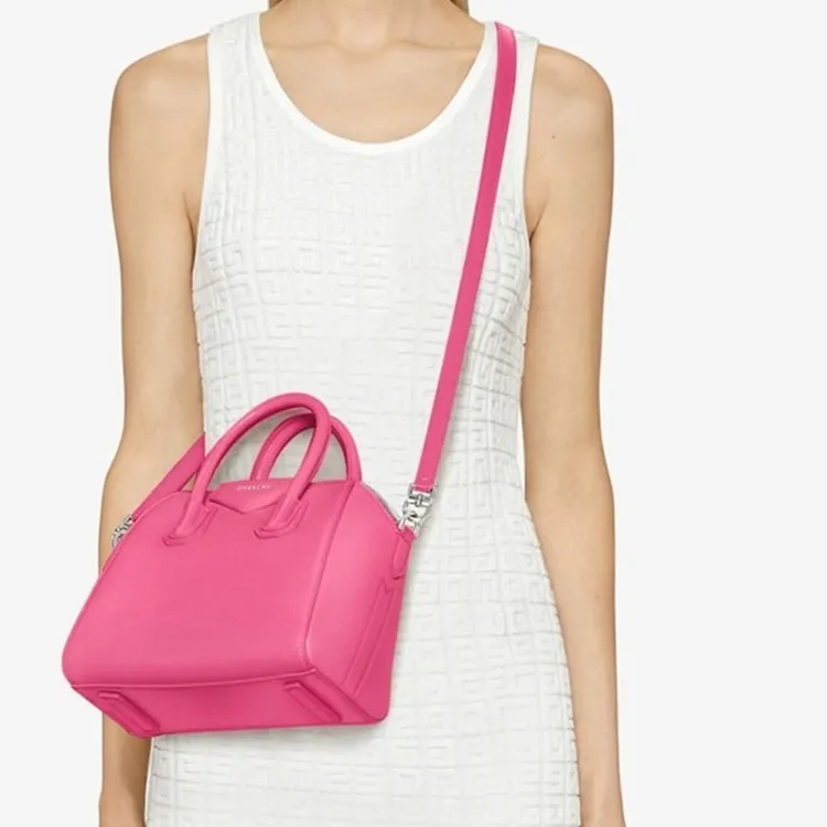 Givenchy Antigona Cow Leather Shoulder Bag, Crossbody Bag, Handbag Mini Women's Neon Pink-4