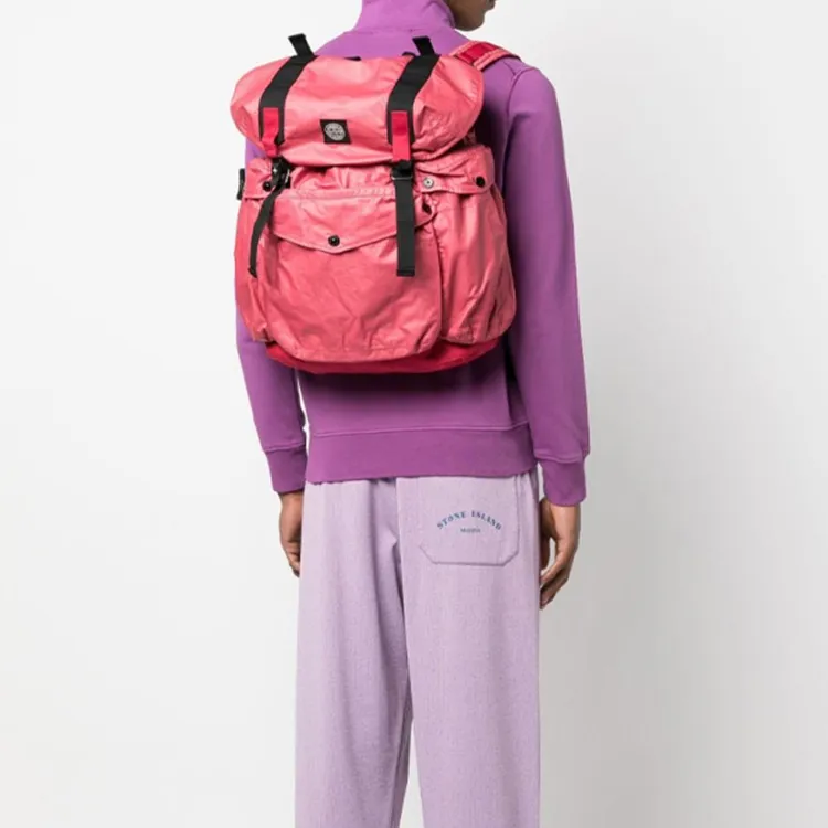 STONE ISLAND Canvas Backpack Regular Men's Red-5