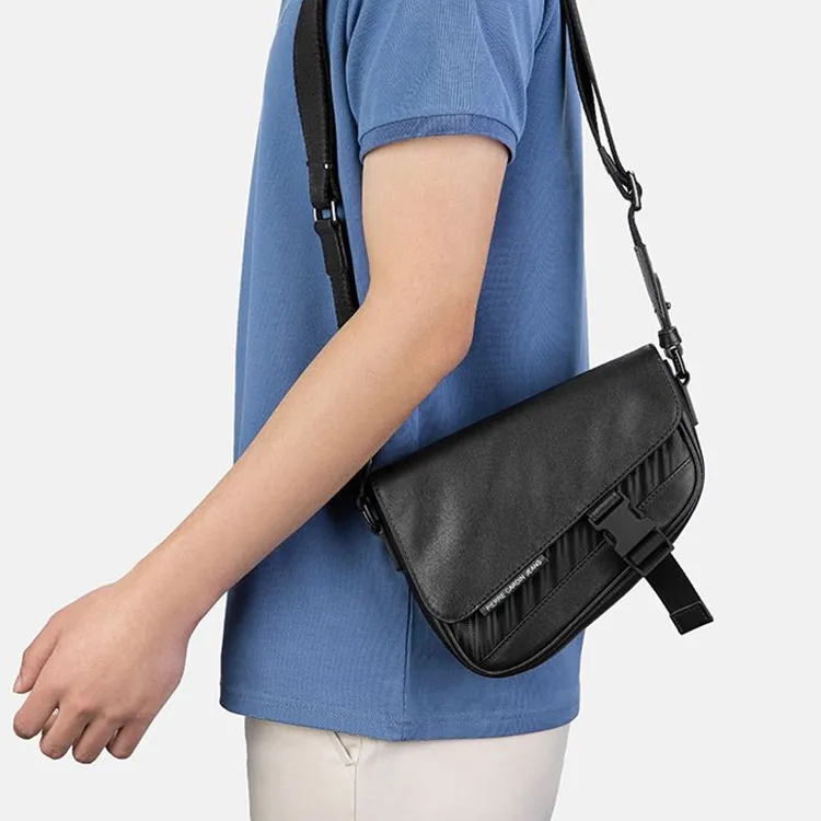 PIERRE CARDIN Cow Leather Shoulder Bag, Backpack, Crossbody Bag Trumpets Black-6
