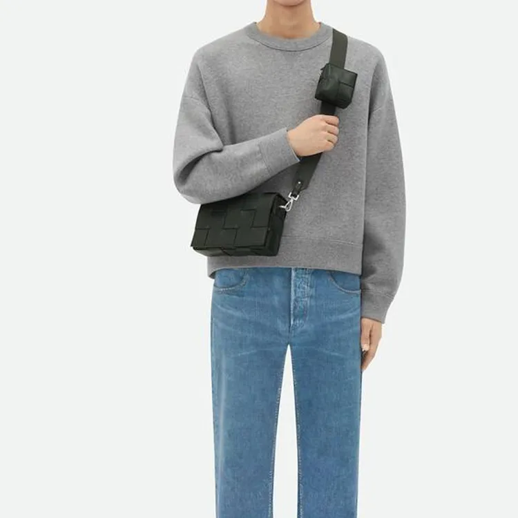 Bottega Veneta Medium Cassette With Versatile Strap Intreccio Dark Green-5