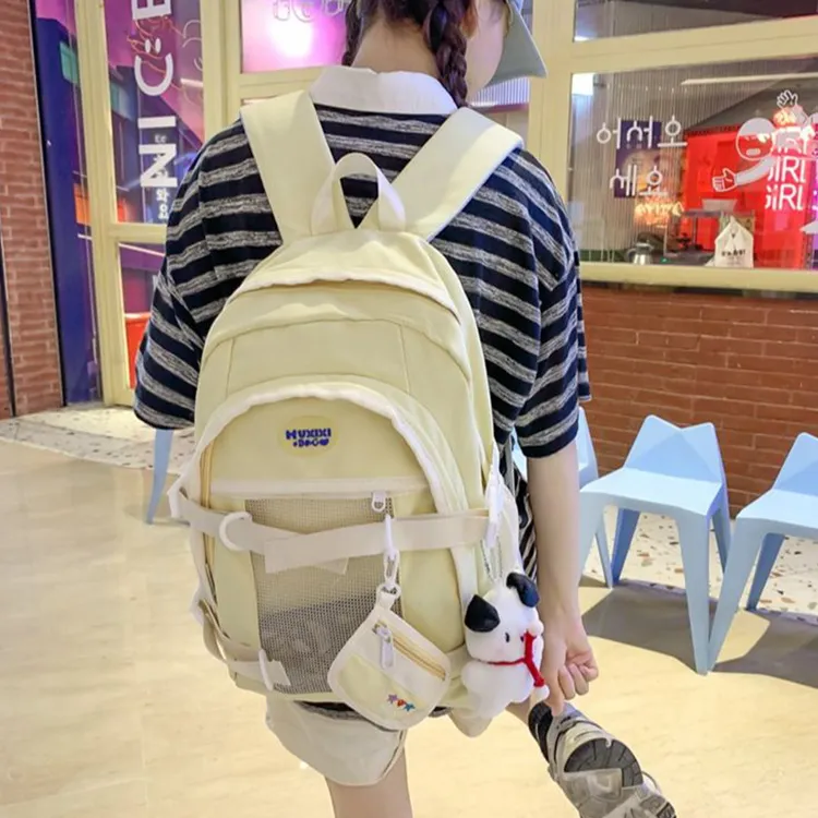 NOMK Nylon Backpack Large Size Unisex Blue-18