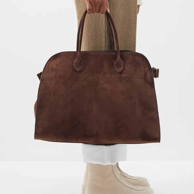 THE ROW Margau Soft Suede Tote Bag Shopping Bag Handbag Regular Women's Mocha-4
