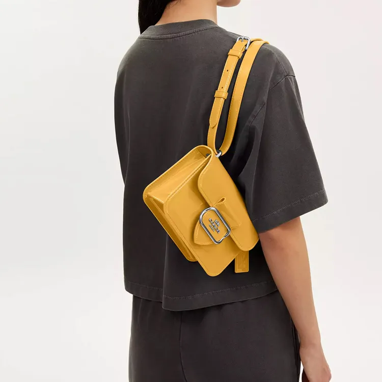 COACH Morgan Jelly Shoulder Bag Crossbody Bag Small Size Women's Silver & Honeycomb Yellow-4