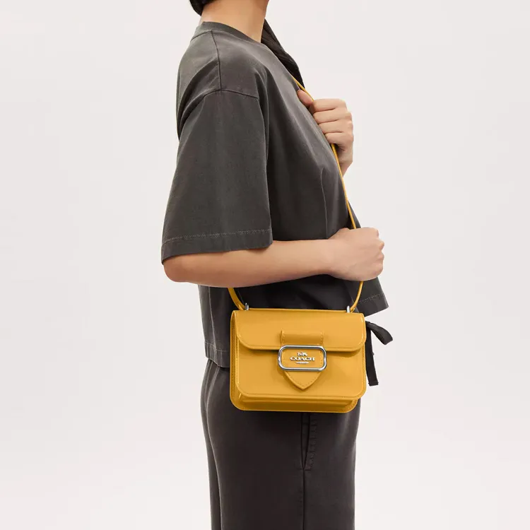 COACH Morgan Jelly Shoulder Bag Crossbody Bag Small Size Women's Silver & Honeycomb Yellow-3
