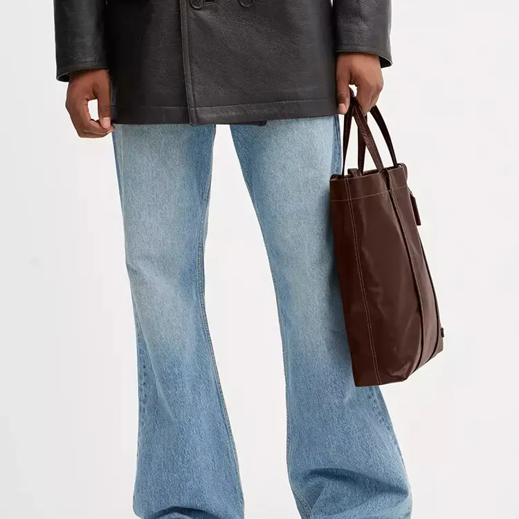 COACH Paperweight Leather Tote Bag, Shopping Bag, Shoulder Bag, Handbag Tubas Unisex Maple-4
