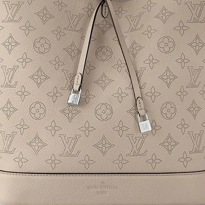 LOUIS VUITTON Flore Leather Handbag Shoulder Bag Women's Gray-3