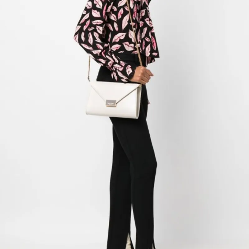 Kate Spade Leather Envelope Bag Clutch Crossbody Bag Shoulder Bag Women's Milk White-3