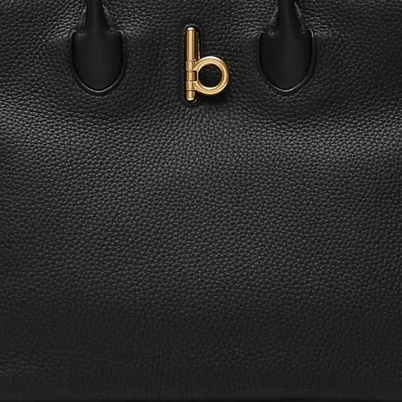 Burberry Calfskin Shoulder Bag Crossbody Bag Handbag Small Size Women's Black-3