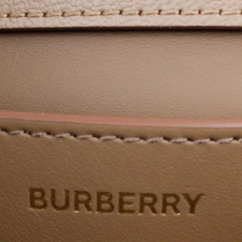 Burberry Canvas Crossbody Bag, Shoulder Bag Women's Chestnut Rice Color-8