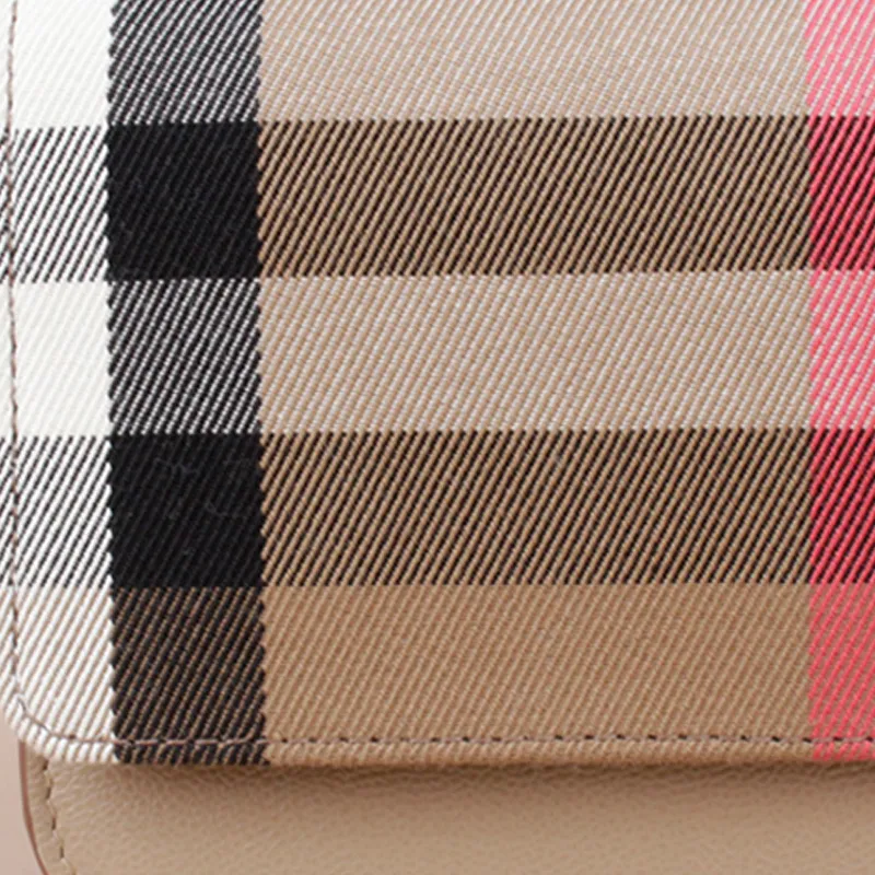 Burberry Canvas Crossbody Bag, Shoulder Bag Women's Chestnut Rice Color-9