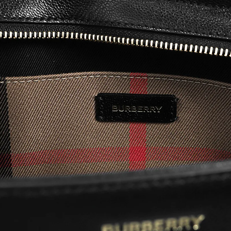 Burberry Calfskin Shoulder Bag, Crossbody Bag, Handbag Women's Black-12