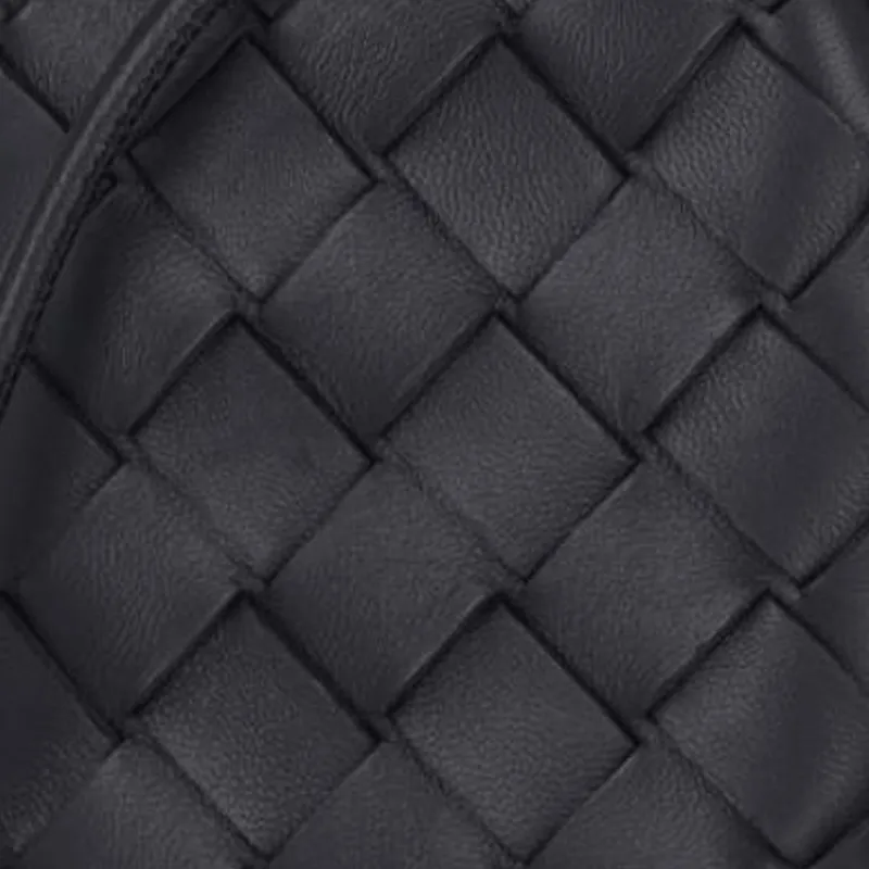 Bottega Veneta Lambskin Crossbody Bag, Shoulder Bag Mini Women's Black-5