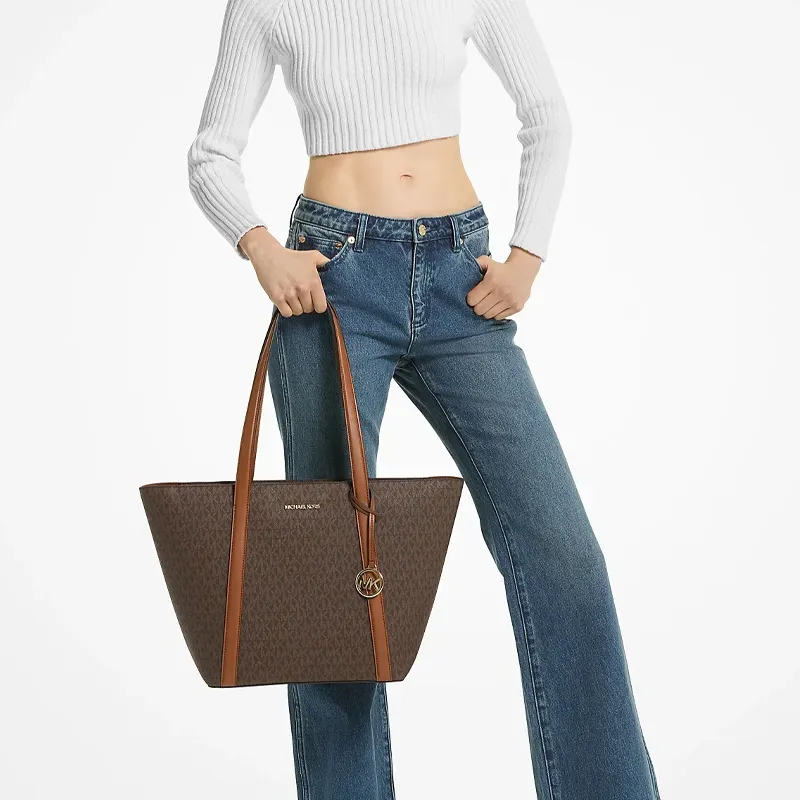 MICHAEL KORS Leather Tote Bag Shopping Bag Handbag Large Size Women's Brown-2