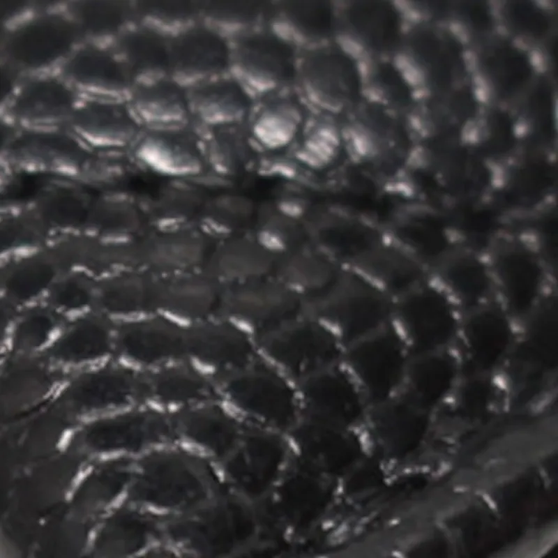 CHANEL Leather Card Holder Men's Black-5