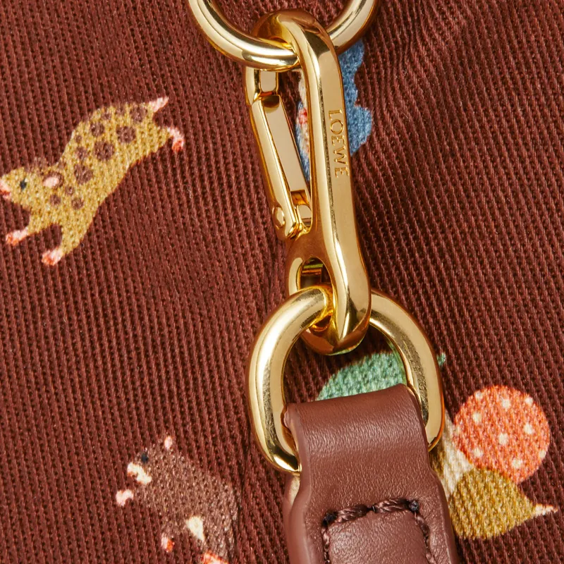 LOEWE Suna Fujita Collaboration Flamenco Nappa Cow Leather Shoulder Bag, Crossbody Bag, Clutch Mini Women's Cigar Color-6