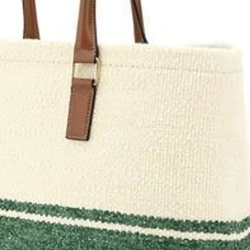 CELINE Leather Tote Bag Shopping Bag Shoulder Bag Handbag Women's Avocado Green-4