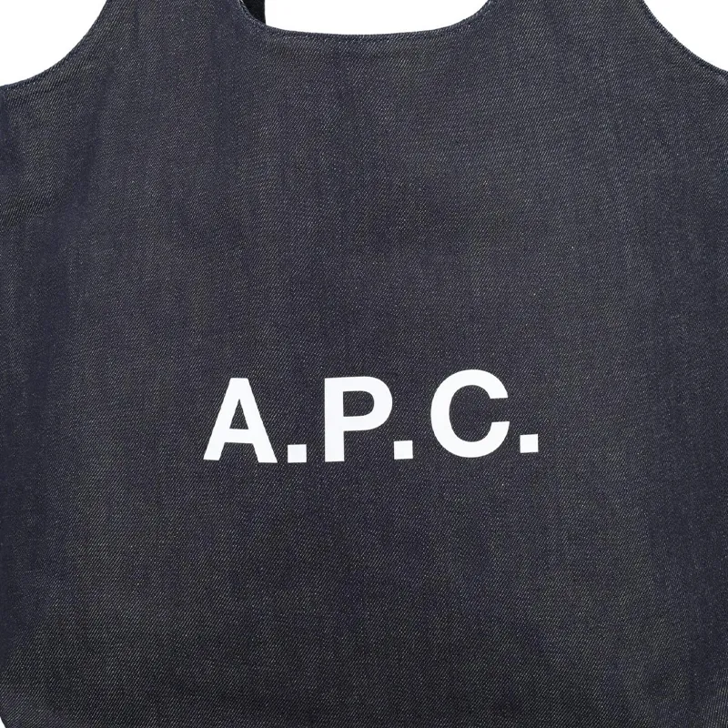 A.P.C Ninon Cotton Tote Bag, Shopping Bag, Handbag, Shoulder Bag Women's Indigo-4